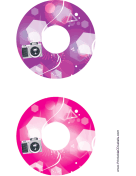 Purple Pink Camera Photography CD-DVD Labels