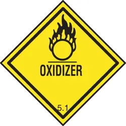 Printable Oxidizer Sign