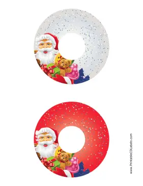 Printable Santa Christmas CD-DVD Labels