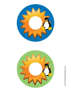 Printable Starburst Linux CD-DVD Labels