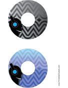 Black Blue Headphones Music CD-DVD Labels