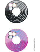 Black Pink Filters Photography CD-DVD Labels