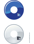 Blue Gray Folder Backups CD-DVD Labels