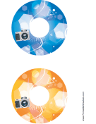 Blue Orange Camera Photography CD-DVD Labels