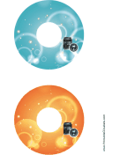 Blue Orange Lenses Photography CD-DVD Labels