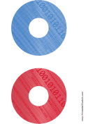 Blue Red Digital Software CD-DVD Labels