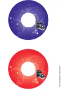 Blue Red Lenses Photography CD-DVD Labels