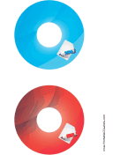 Blue Red Notepad Backups CD-DVD Labels