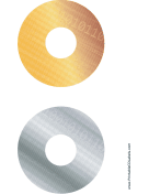 Gold Silver Digital Software CD-DVD Labels