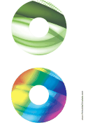 Green Rainbow Bold Software CD-DVD Labels