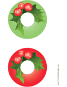 Holly Christmas CD-DVD Labels