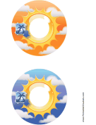 Orange Blue Sunburst Photography CD-DVD Labels