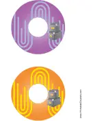 Purple Orange Filing Boxes Backups CD-DVD Labels