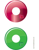 Red Green Folder Backups CD-DVD Labels