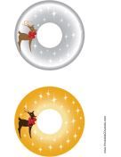 Reindeer Christmas CD-DVD Labels