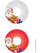 Santa Christmas CD-DVD Labels