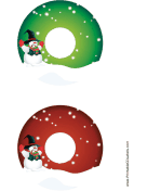 Snowman Christmas CD-DVD Labels