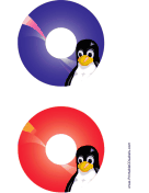 Tux Linux CD-DVD Labels