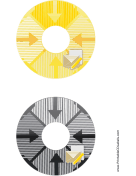 Yellow Black Envelope Backups CD-DVD Labels