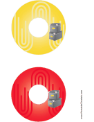 Yellow Red Filing Boxes Backups CD-DVD Labels