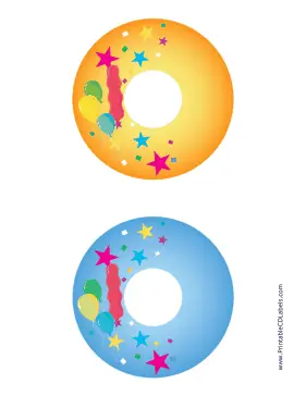 Printable Balloons CD-DVD Labels