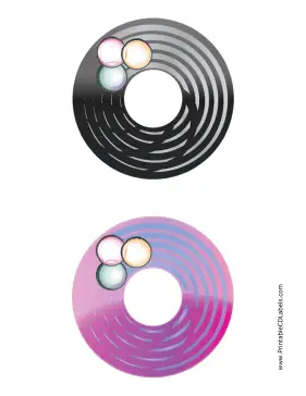 Printable Black Pink Filters Photography CD-DVD Labels