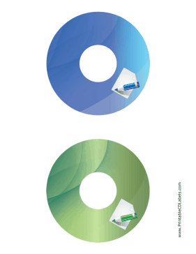 Printable Blue Green Notepad Backups CD-DVD Labels