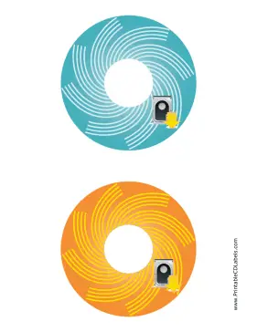 Printable Blue Orange Harddrive Backups CD-DVD Labels