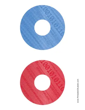 Printable Blue Red Digital Software CD-DVD Labels