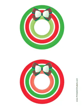 Printable Bow Christmas CD-DVD Labels