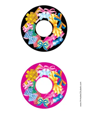 Printable Bows CD-DVD Labels