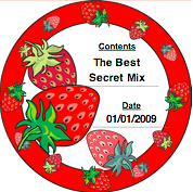 Printable Strawberries (Round) Canning Label