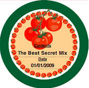 Printable Tomatoes (Round) Canning Label