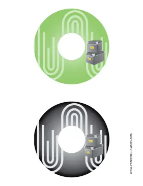 Printable Green Black Filing Boxes Backups CD-DVD Labels
