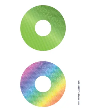 Printable Green Rainbow Digital Software CD-DVD Labels
