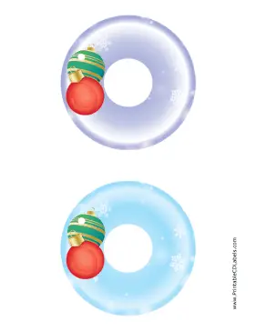 Printable Ornaments Christmas CD-DVD Labels