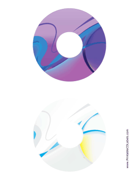 Printable Purple Gray Abstract Software CD-DVD Labels