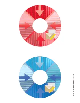Printable Red Blue Envelope Backups CD-DVD Labels