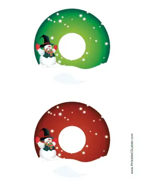 Printable Snowman Christmas CD-DVD Labels