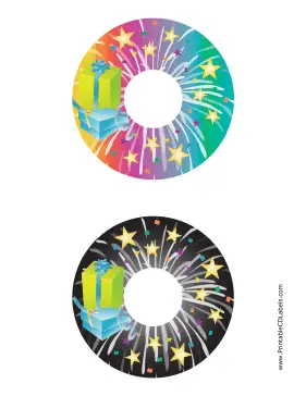 Printable Stars CD-DVD Labels