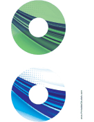 Printable Green Blue Strong Software CD-DVD Labels