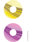 Printable Yellow Purple Strong Software CD-DVD Labels